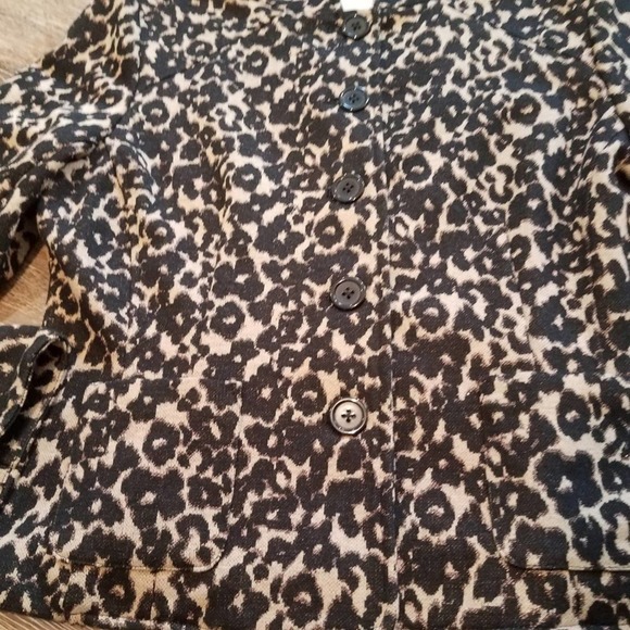 ECI Ny Leopard Animal Print Blazer Jacket Lined - Picture 2 of 8